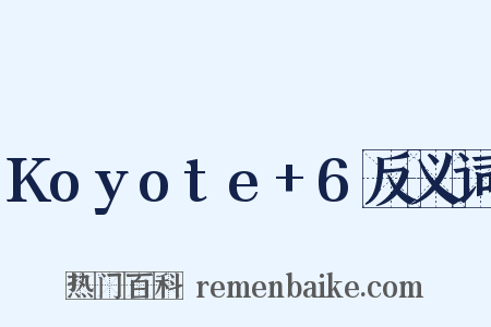 Koyote+6反义词是什么意思的图片